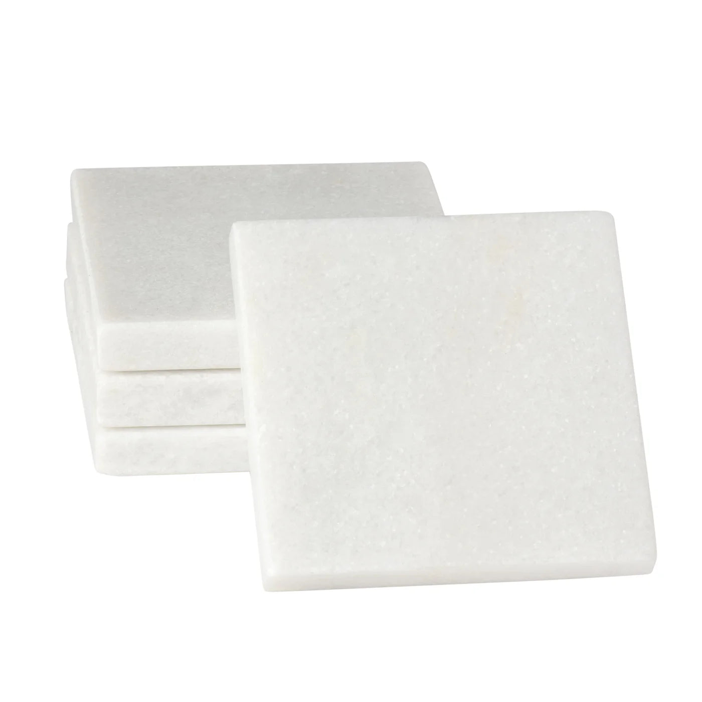 Marble 4 Piece Square Coaster Set