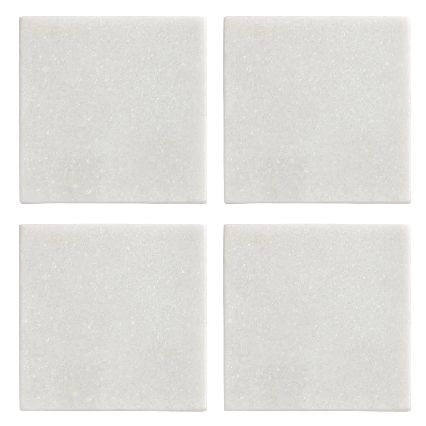 Marble 4 Piece Square Coaster Set