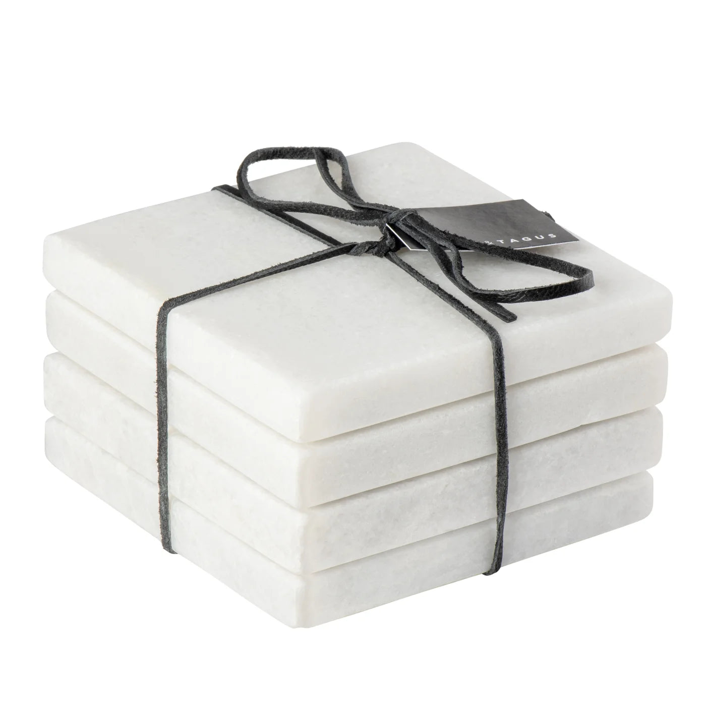 Marble 4 Piece Square Coaster Set