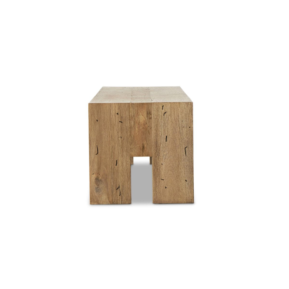 Abaso Large Accent Bench | Rustic Wormwood Oak Floor Sample