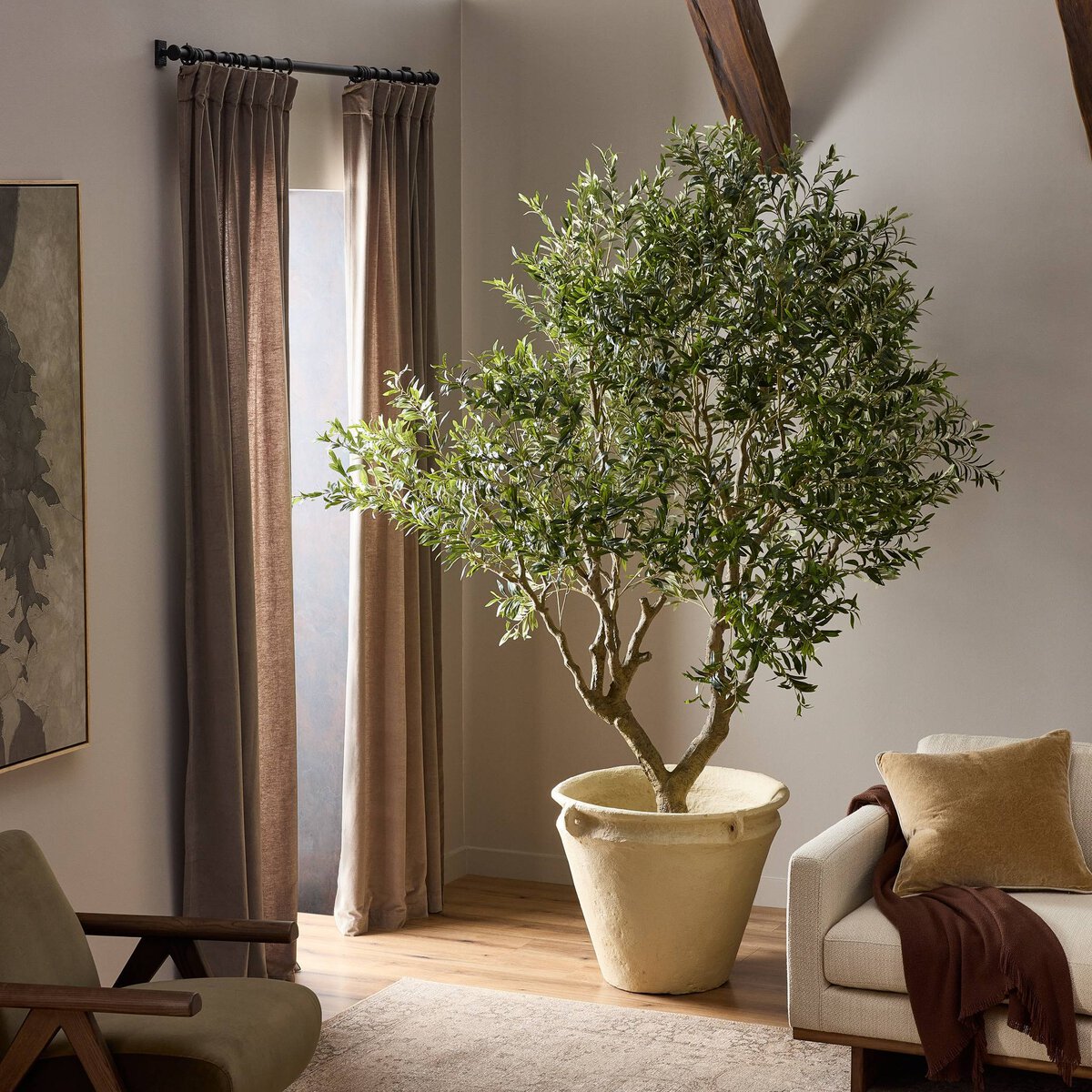 Faux Olive Tree Wide