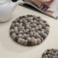 MODWOOL Felt Ball Round 8" Trivet | Multi Natural