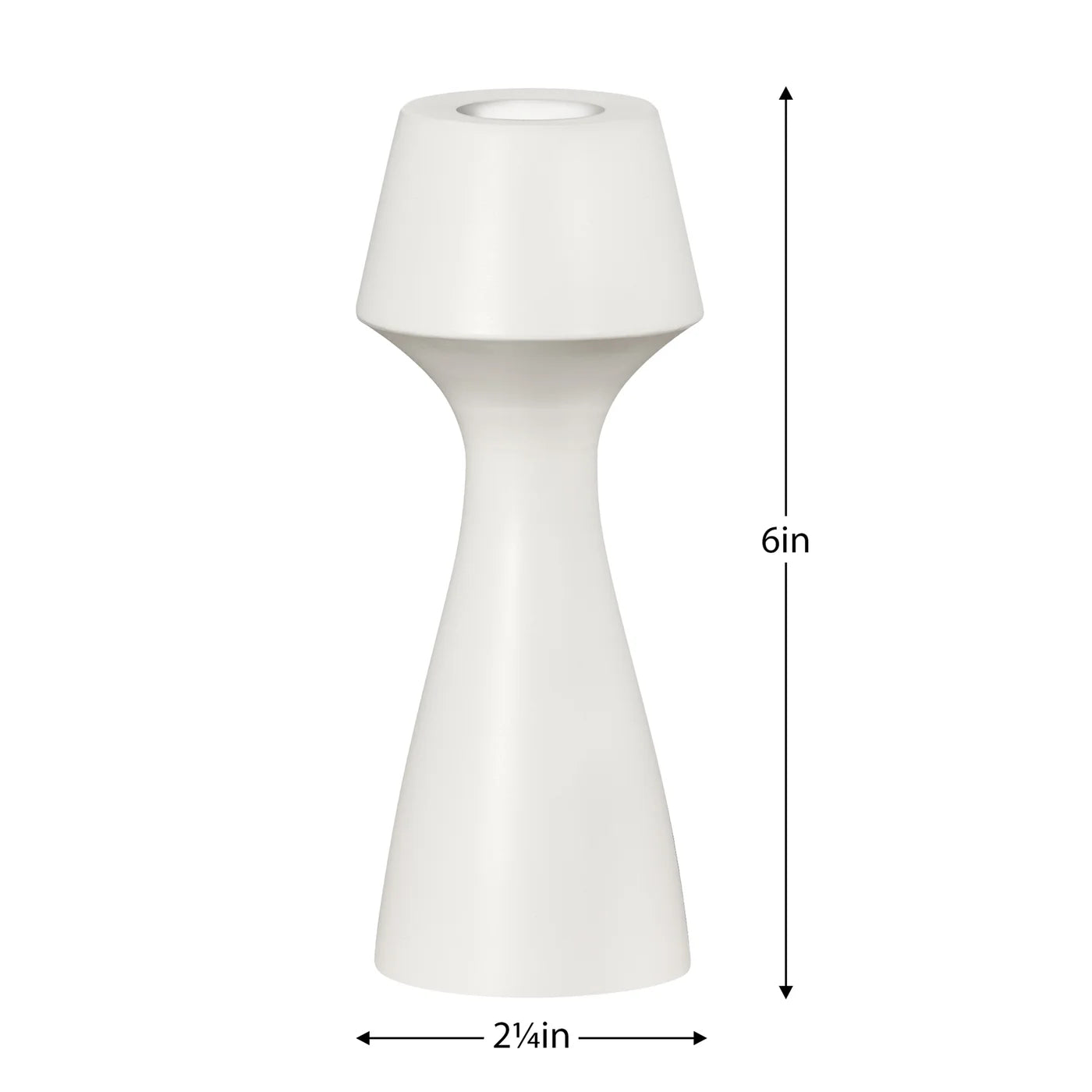 Moda Matte White Taper Candle Holder