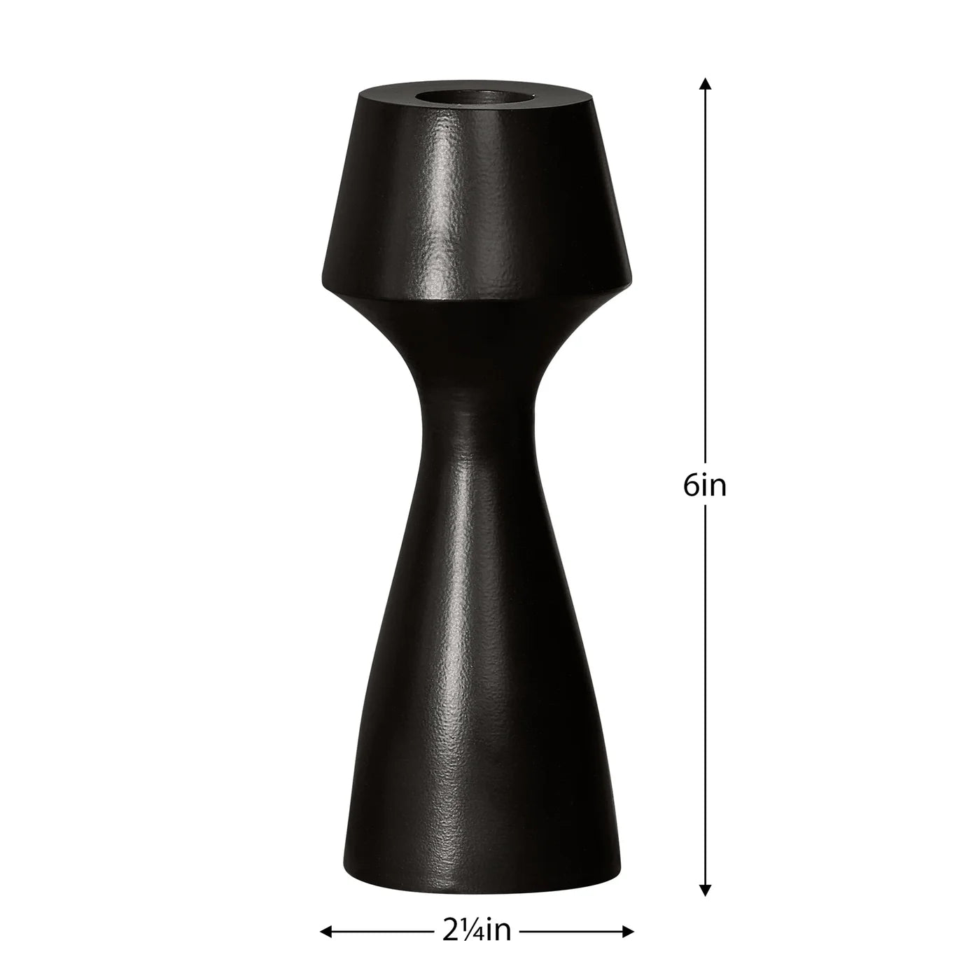 Moda Matte Black Taper Candle Holder