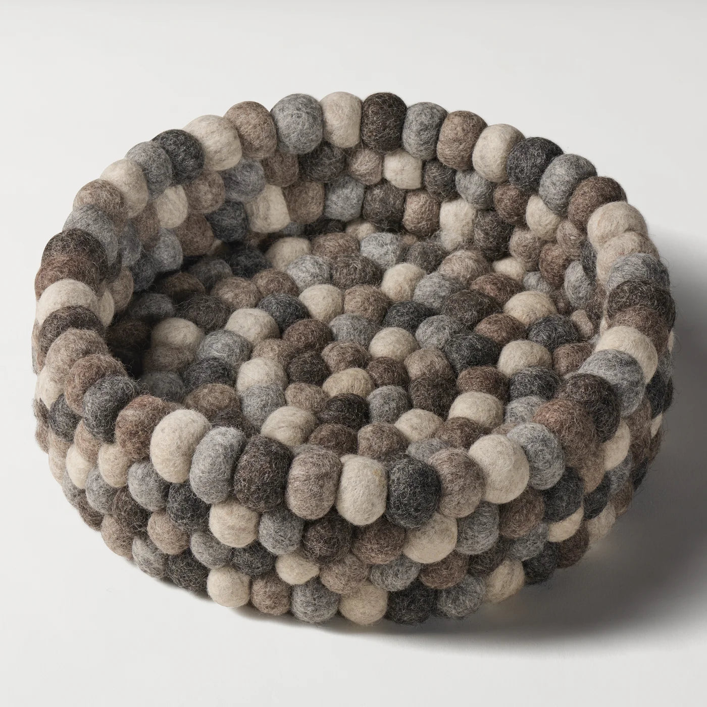 MODWOOL Felt Ball 9" Diameter Decor Bowl | Multi-Natural