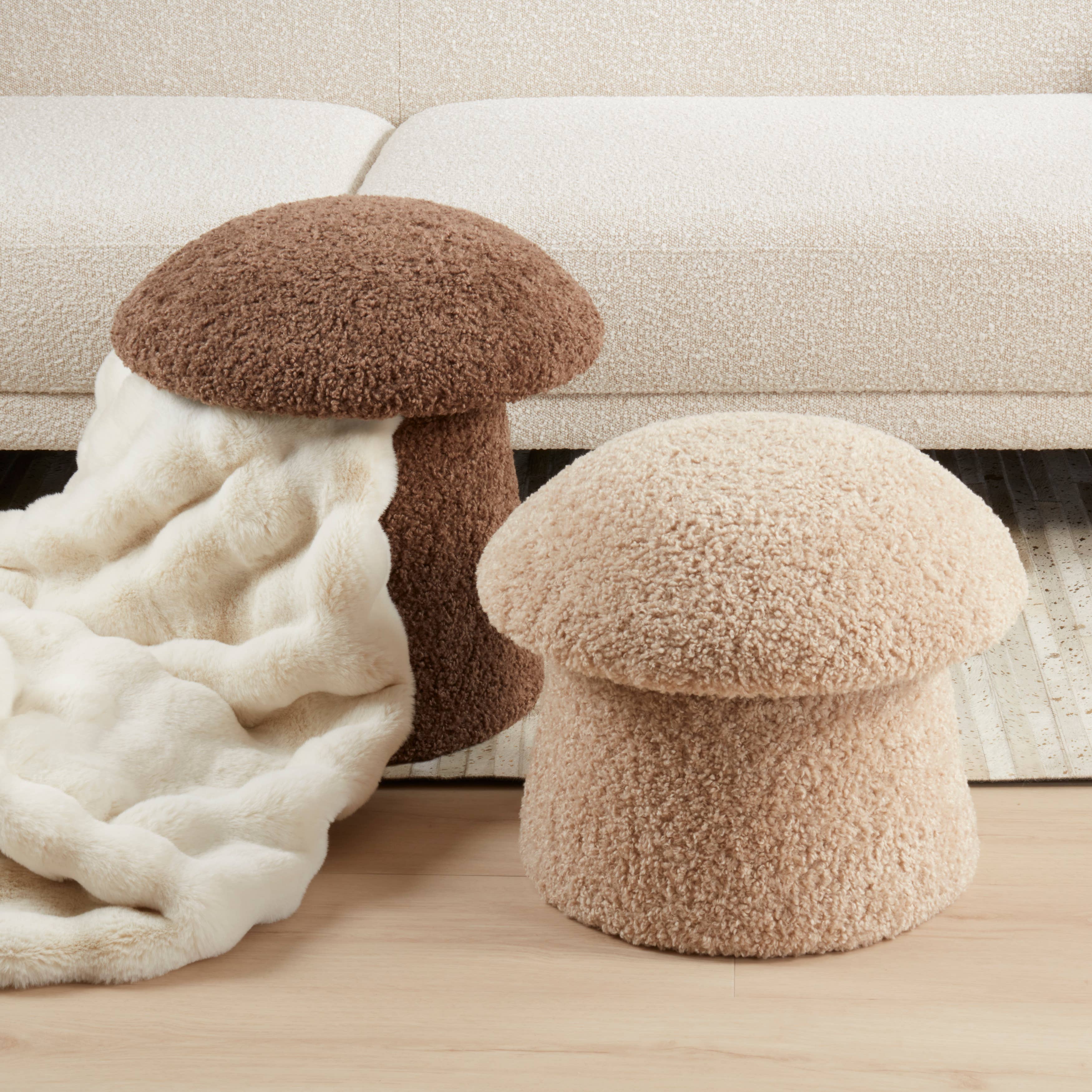 Funky Mushroom Storage Ottoman | Brown Large