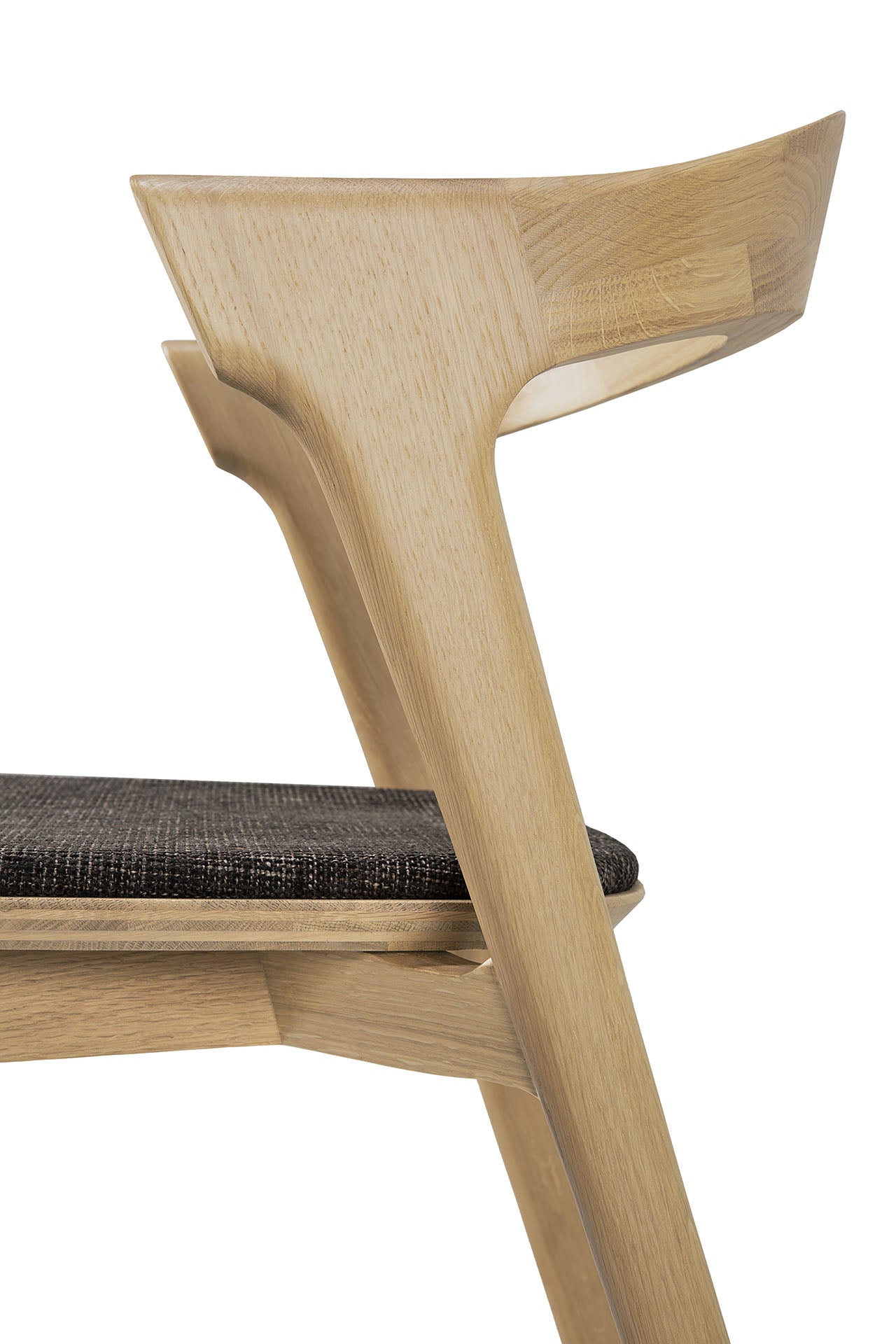Bok Dining Chair by Alain Van Havre | Oak | Dark Brown Upholstery