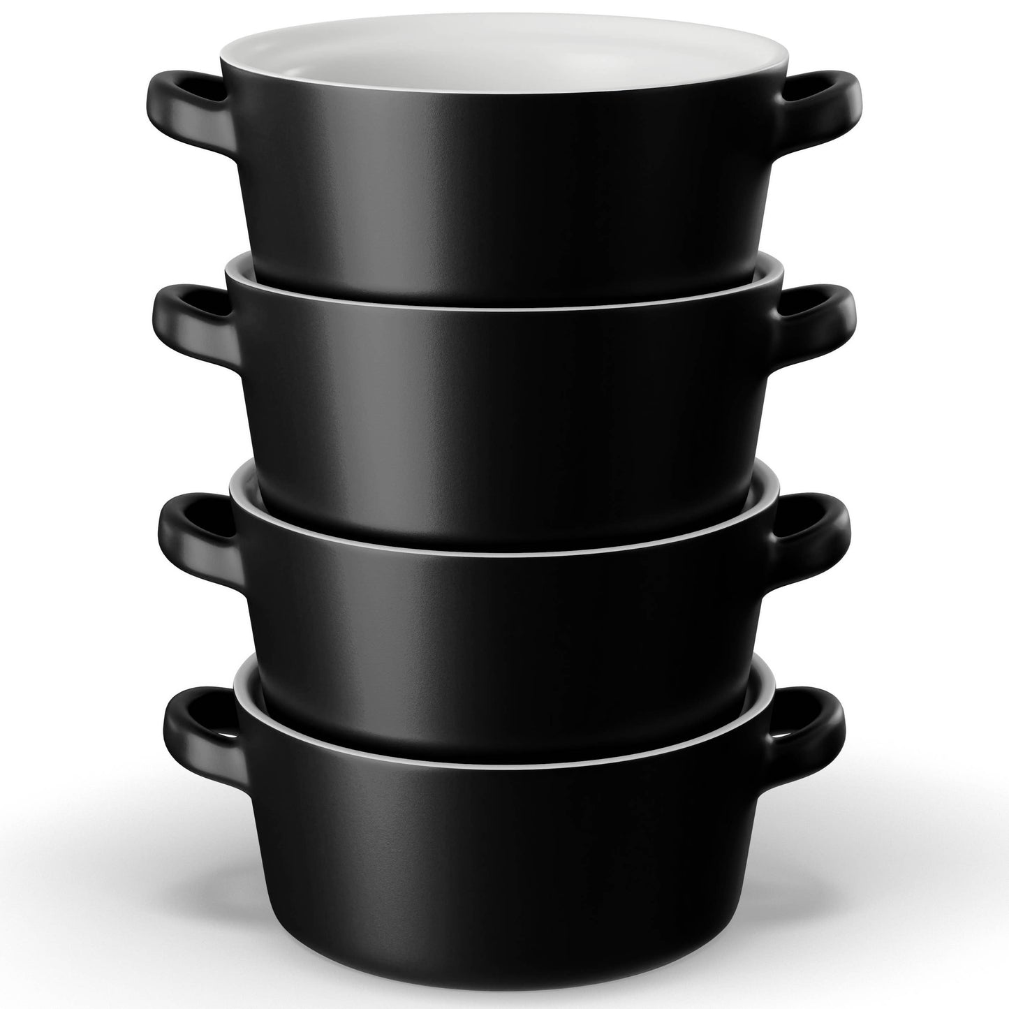 Kook Black Ceramic Stackable Soup Bowl | 23.6 oz