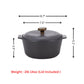 7" Ceramic Casserole Pot | Matte Gray