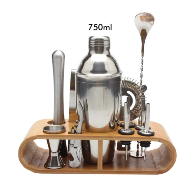 Silver Bar Cocktail Shaker Set