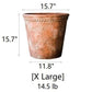 Extra Large Terracotta Red Concrete Planter Pot