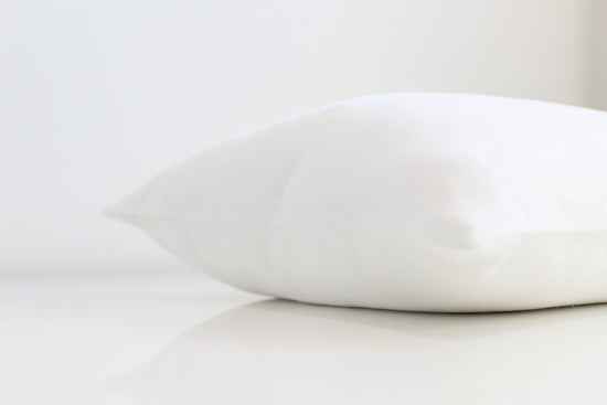 White Pure Minimal Linen Pillow | Various Sizes
