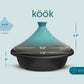 Kook Black Moroccan Enameled Cast Iron Tagine | 3.3 Qt