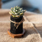 Charcoal Planter & Wood Tray