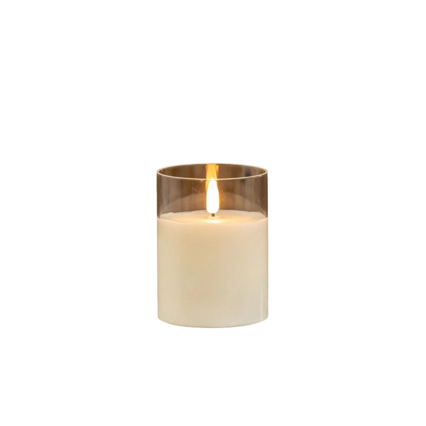 Clear Glass 3D Flame Candle | 4"