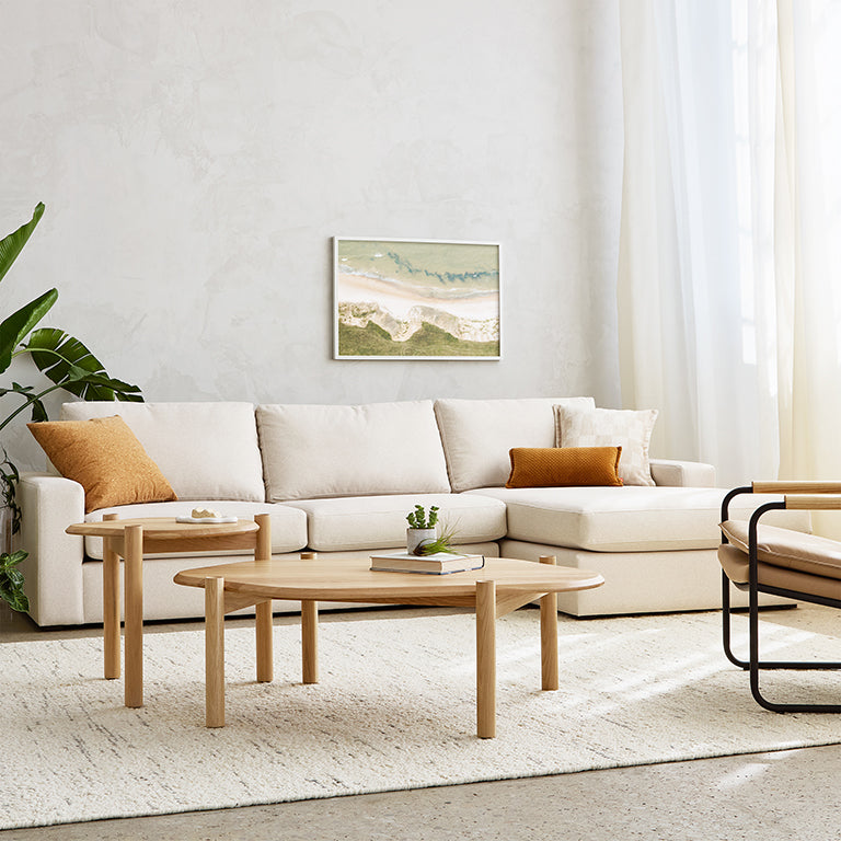 Ashdale Sectional | Merino Cream LAF Floor Sample