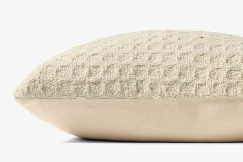Ivory Waffle Pillow | Amber Lewis x Loloi
