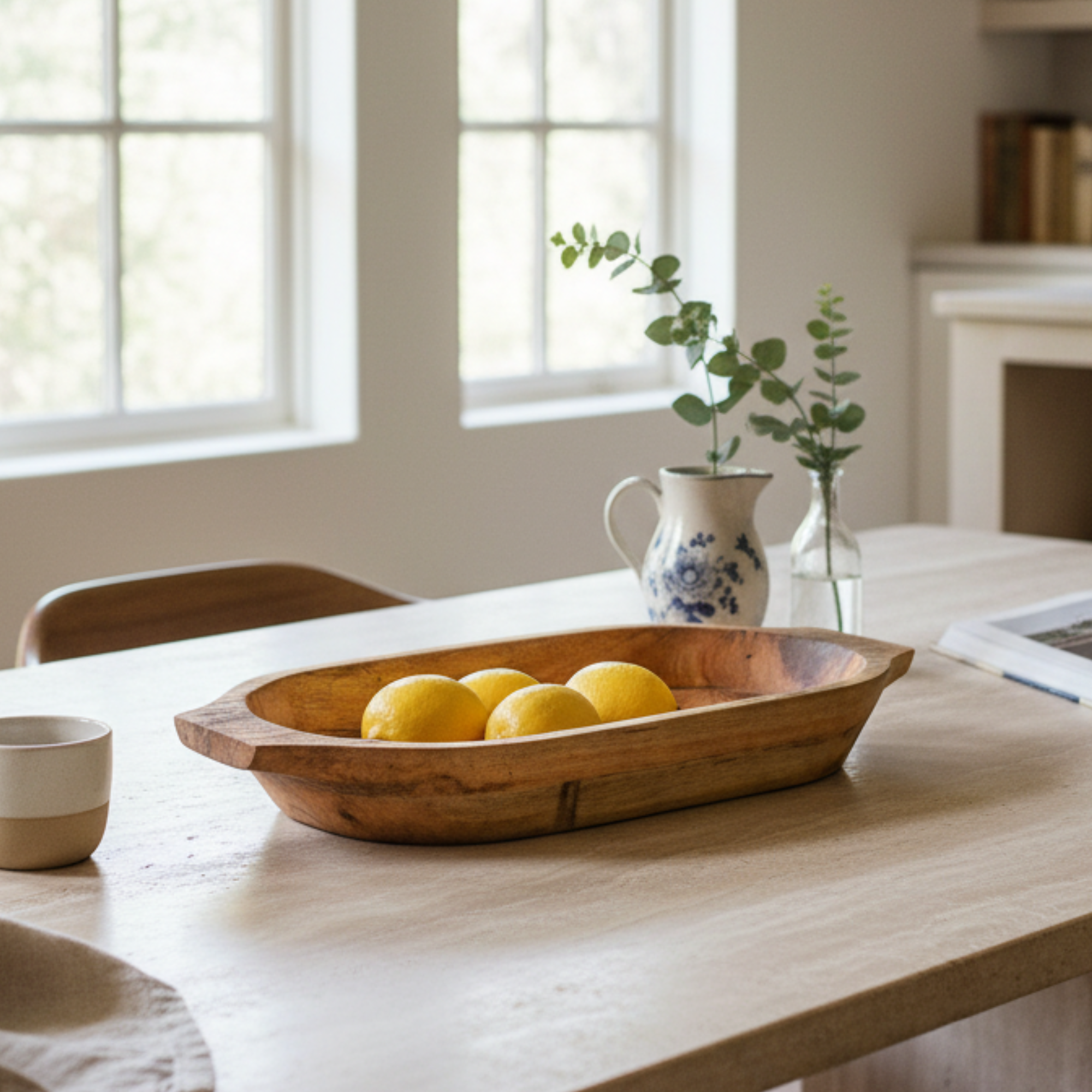 Wooden Dough Bowl | Large