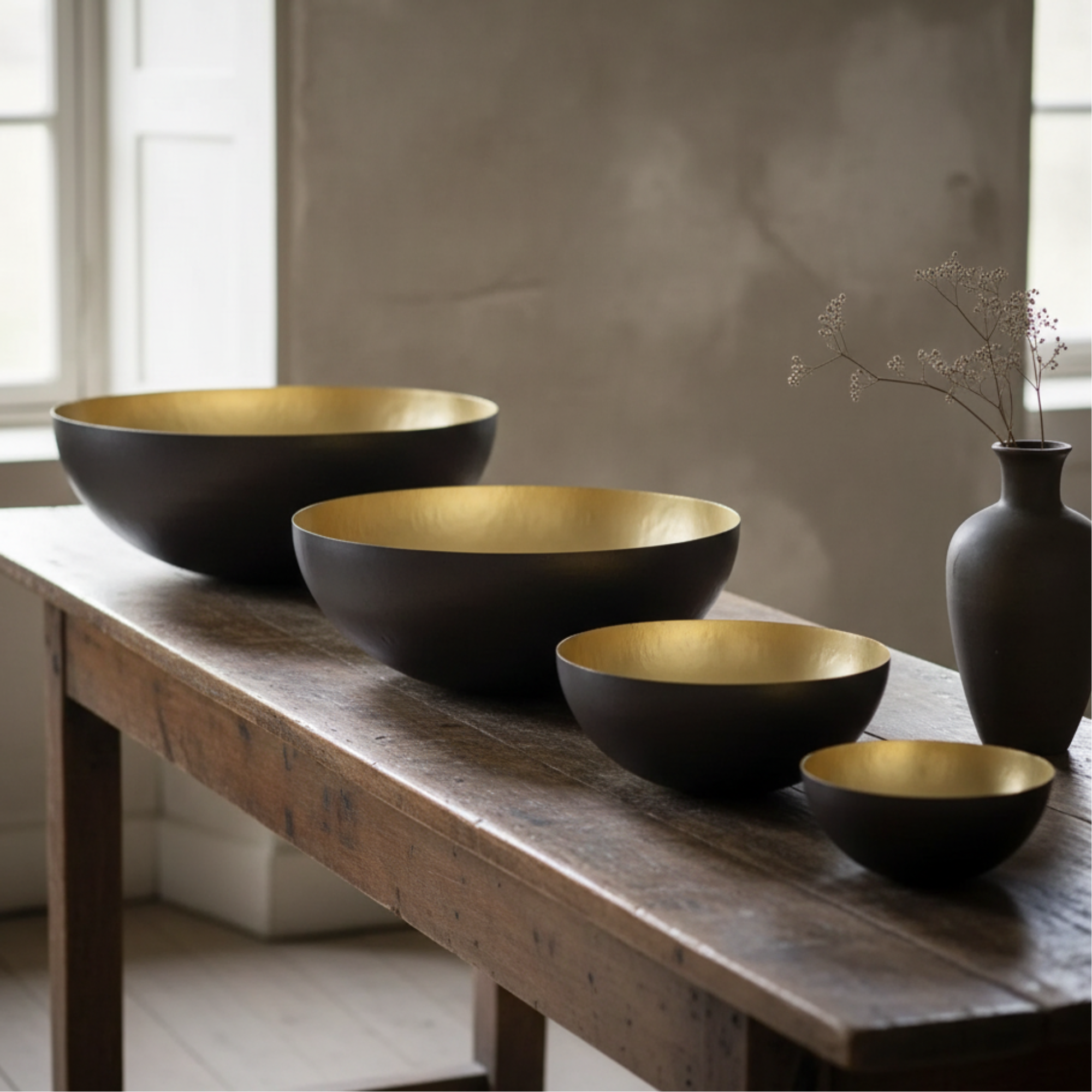 Hand Hammered Brass Bowl | 4 Sizes