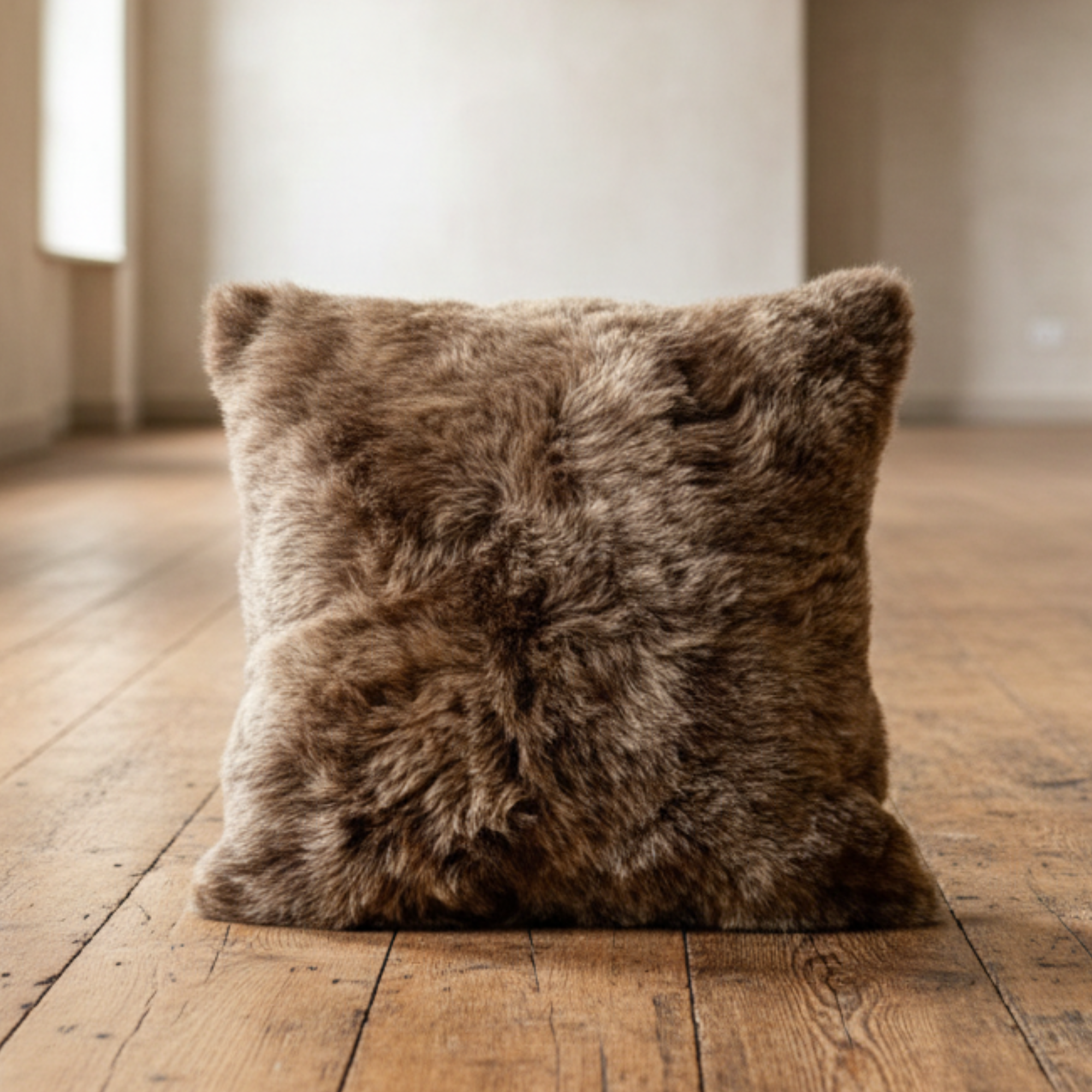 Shorn Brown Icelandic Sheepskin Pillow