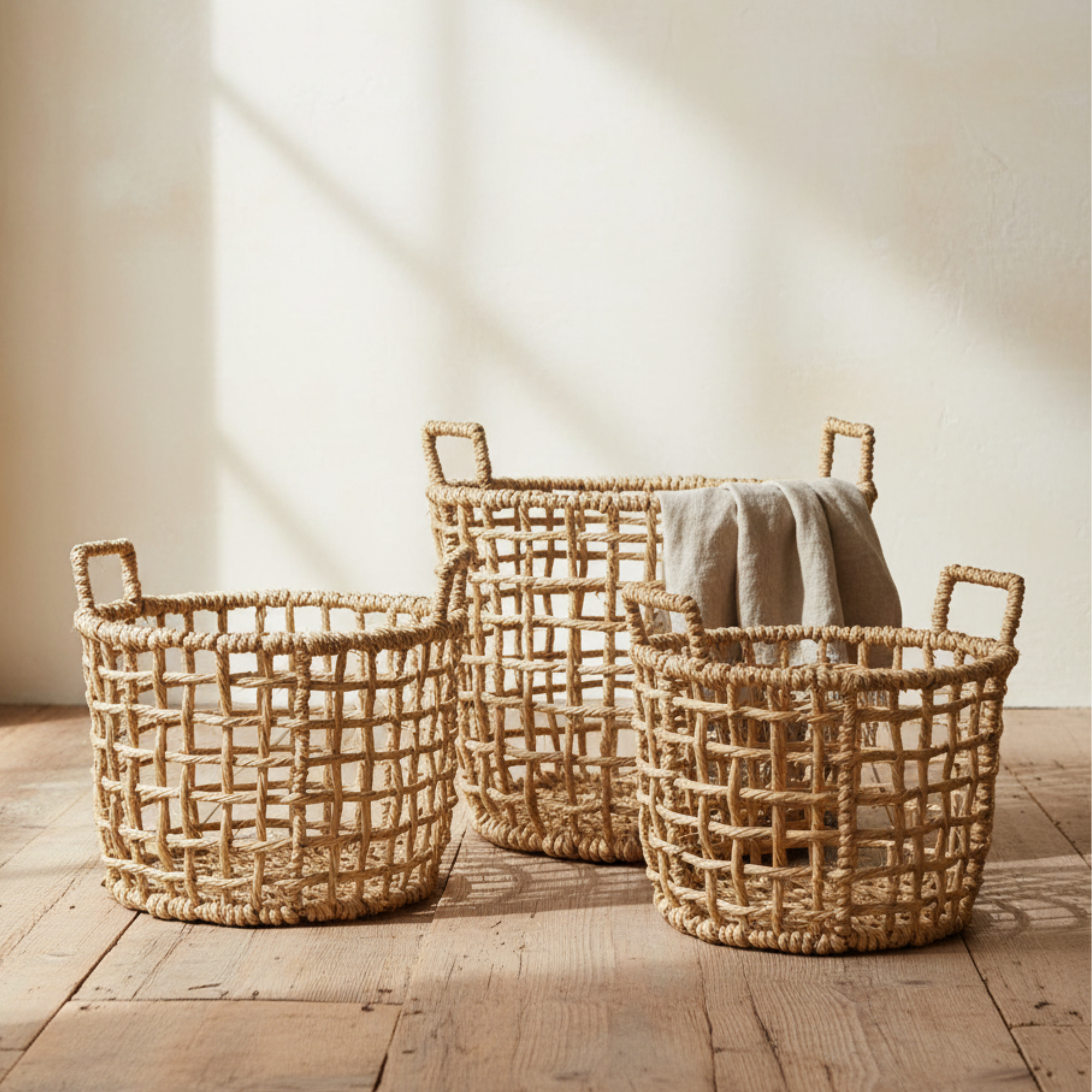 Natural Cua Dai Baskets | 3 Sizes