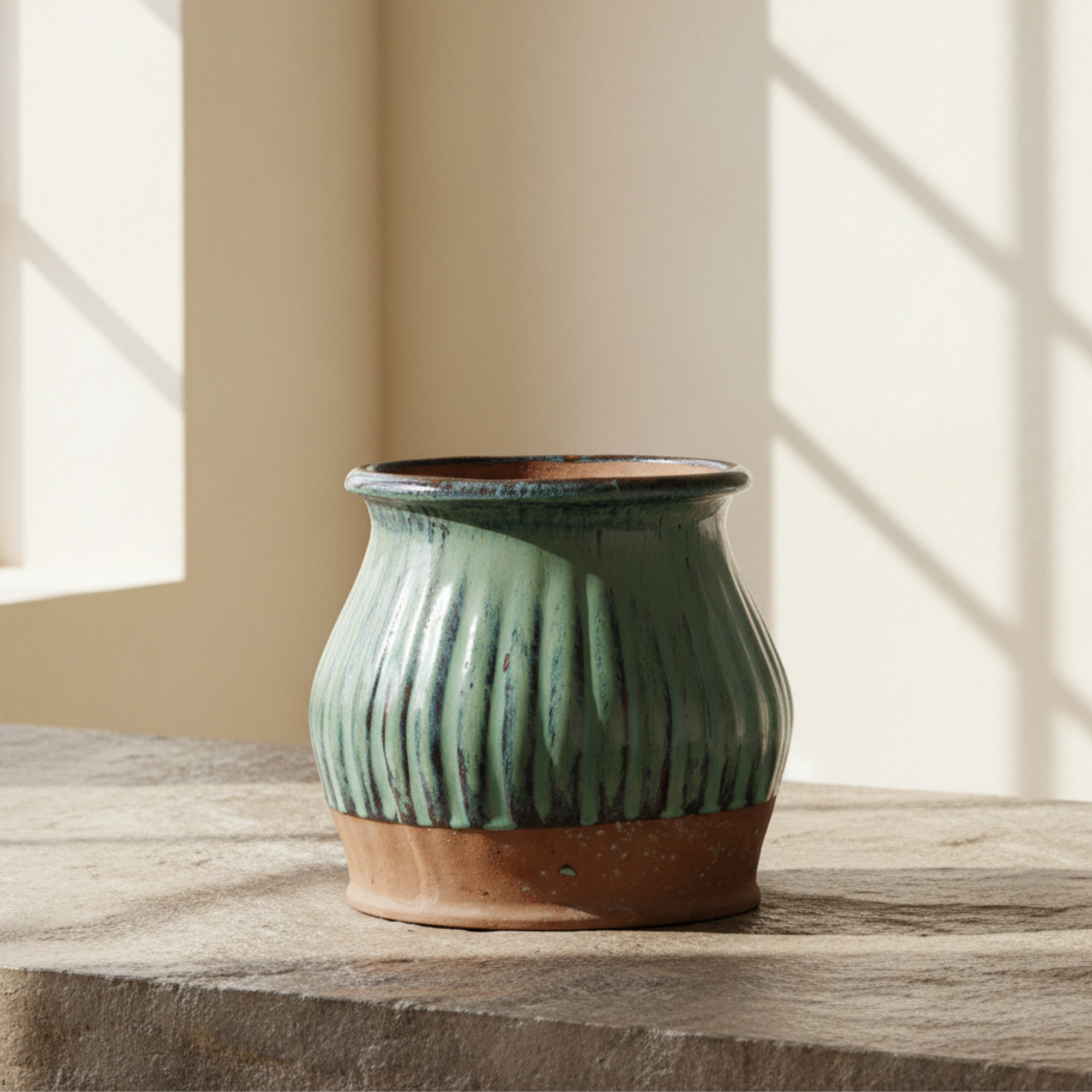 Vintage Celadon Pantry Jar