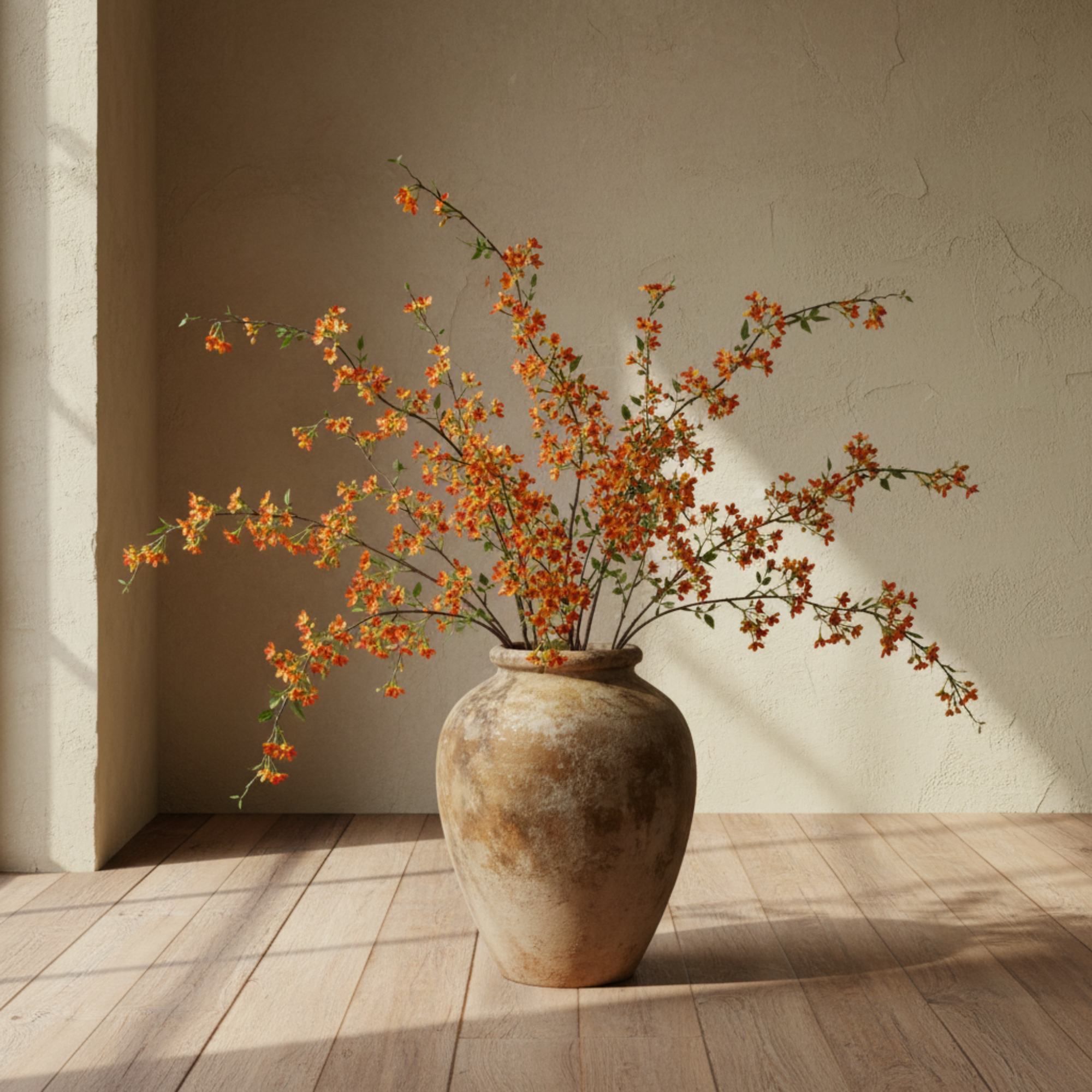 Wax Flower Spray | Orange/Yellow