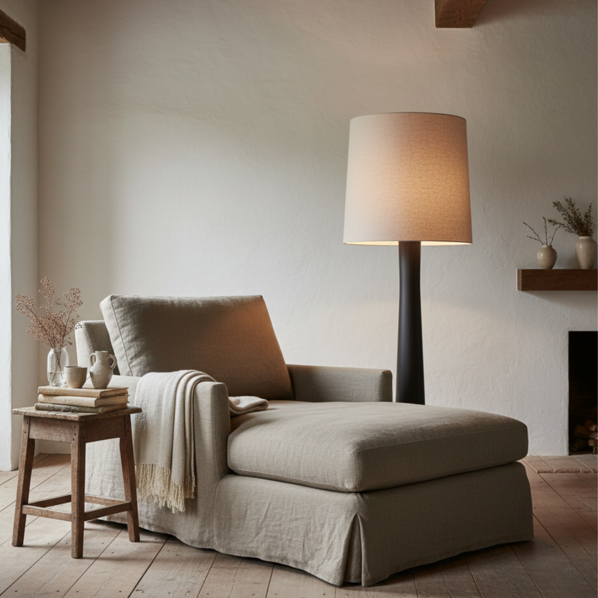 Como Floor Lamp | Customizable Ash or Walnut