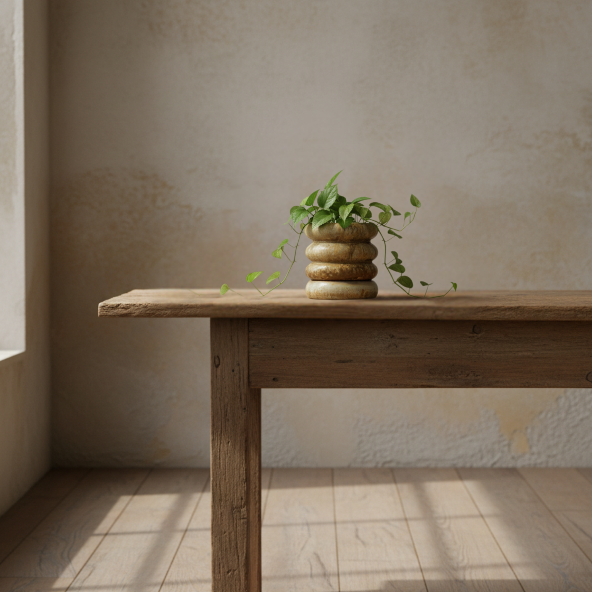 Stoneware Planter with Saucer