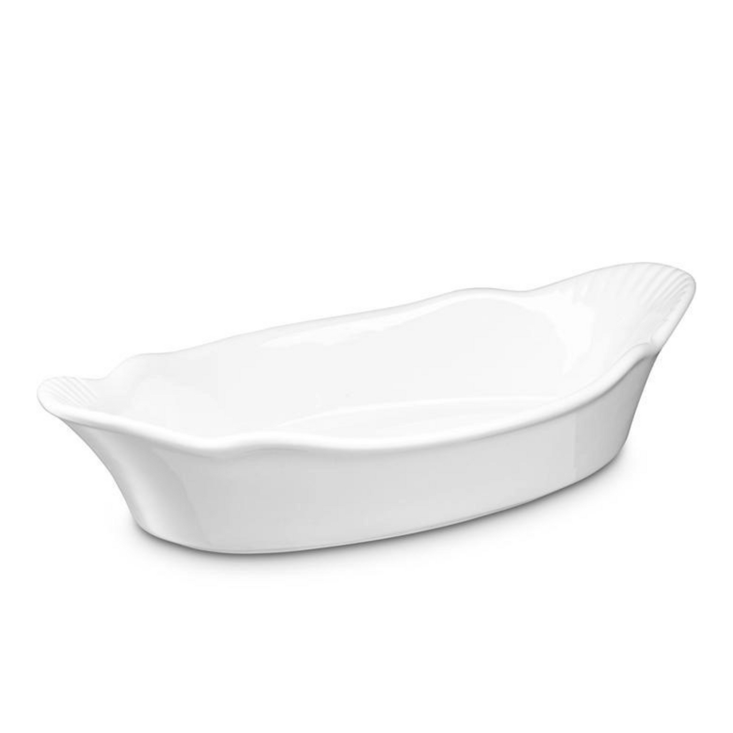 Kook White Ceramic Au Gratin Baking Dish | 18 oz