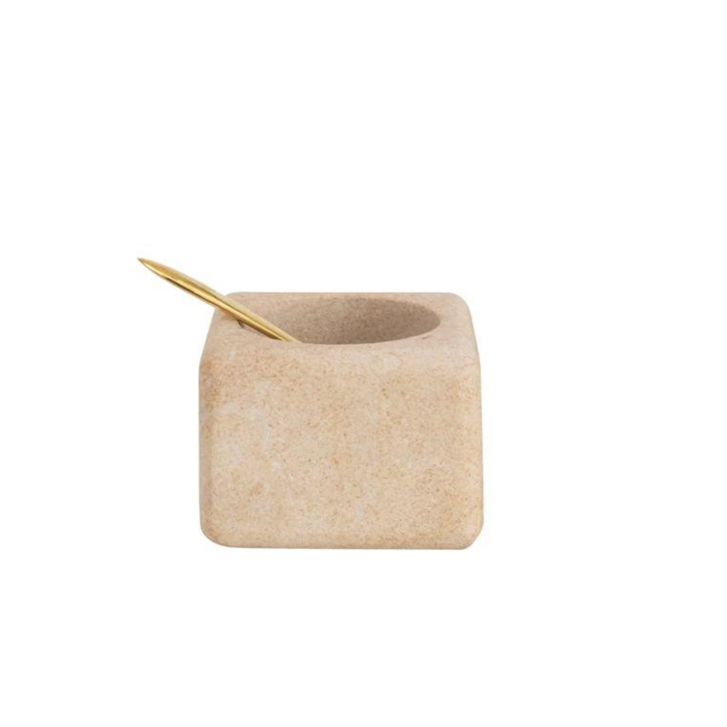 Pinch Pot with Brass Spoon | Assorted Colours