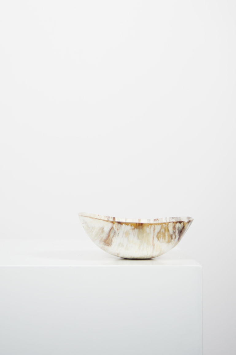 Ankole & Gyr Horn Light Round Bowl | Extra Small