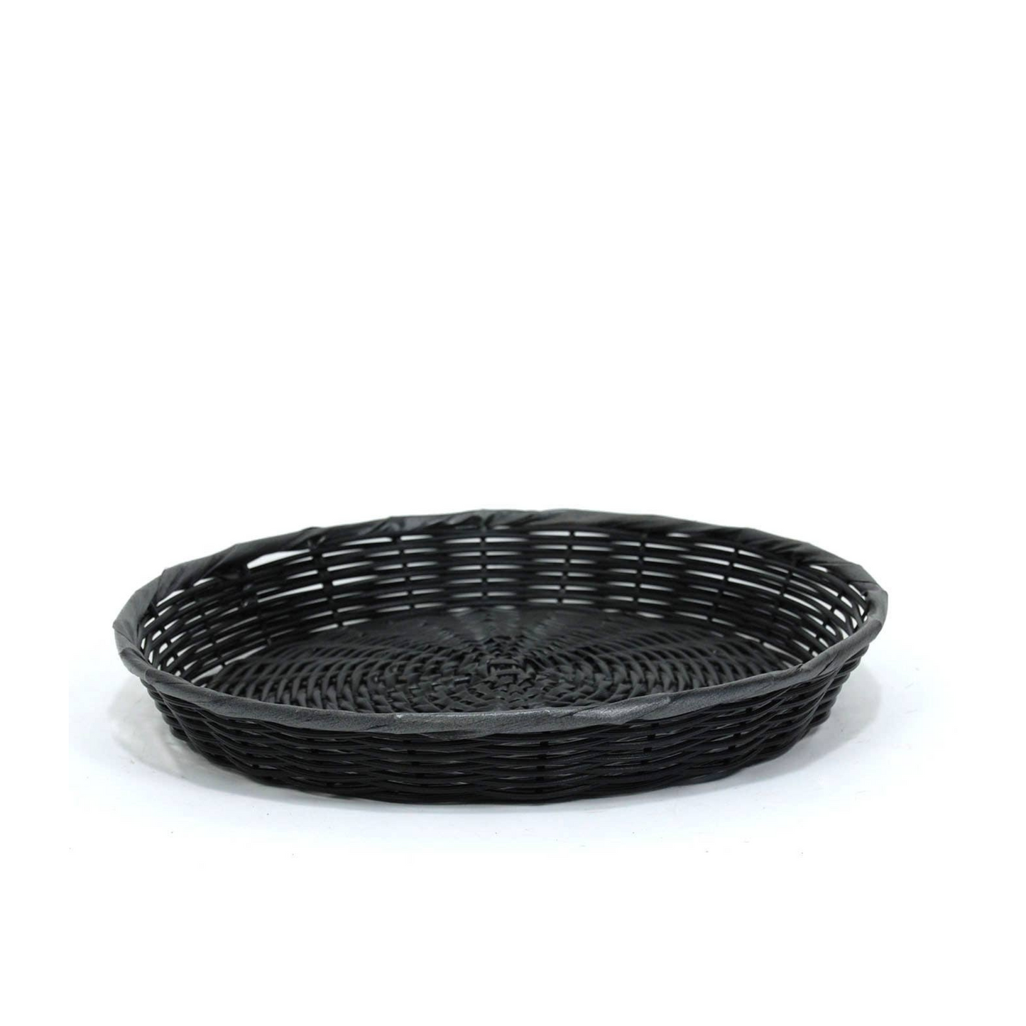 Round Poly Basket Tray | Black