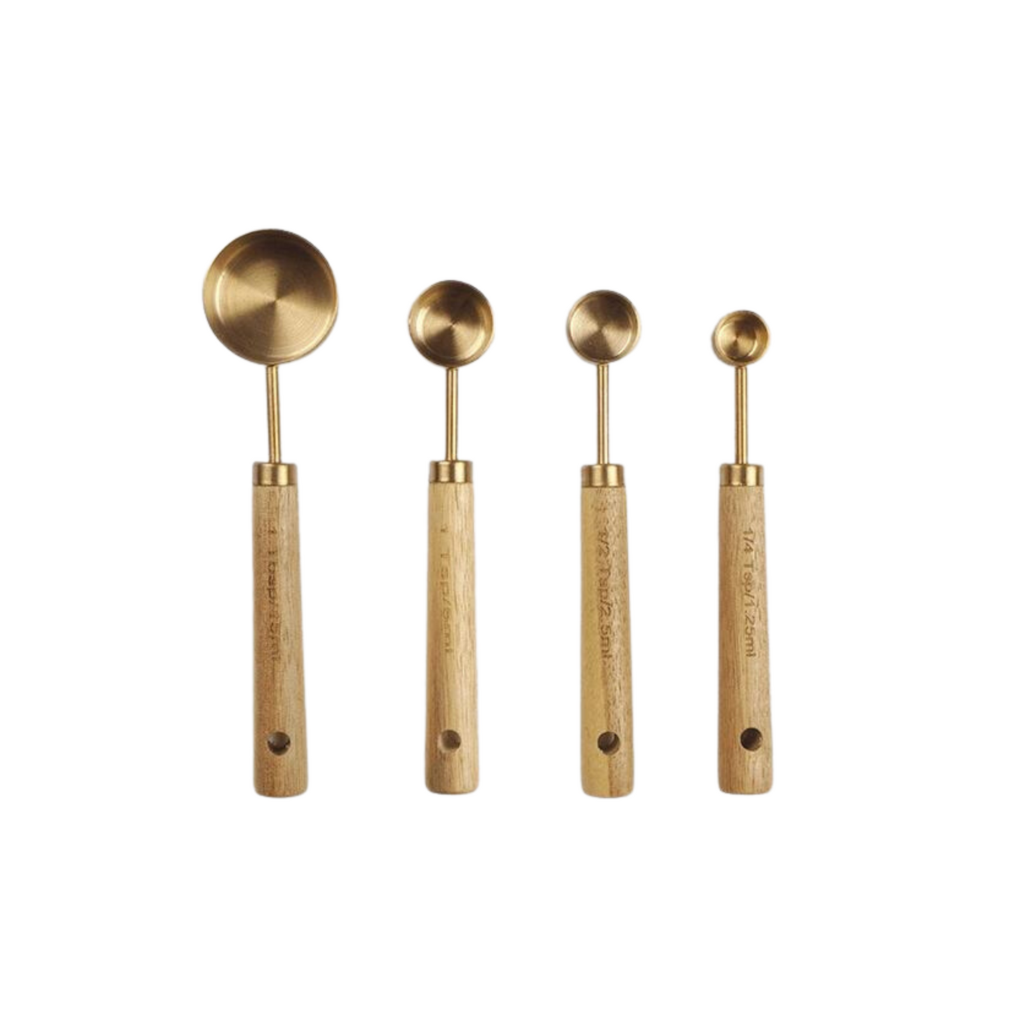 Gold Stainless Steel Measuring Spoon Set