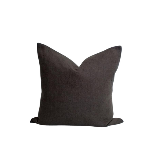 Charcoal Linen Pillow | Various Sizes