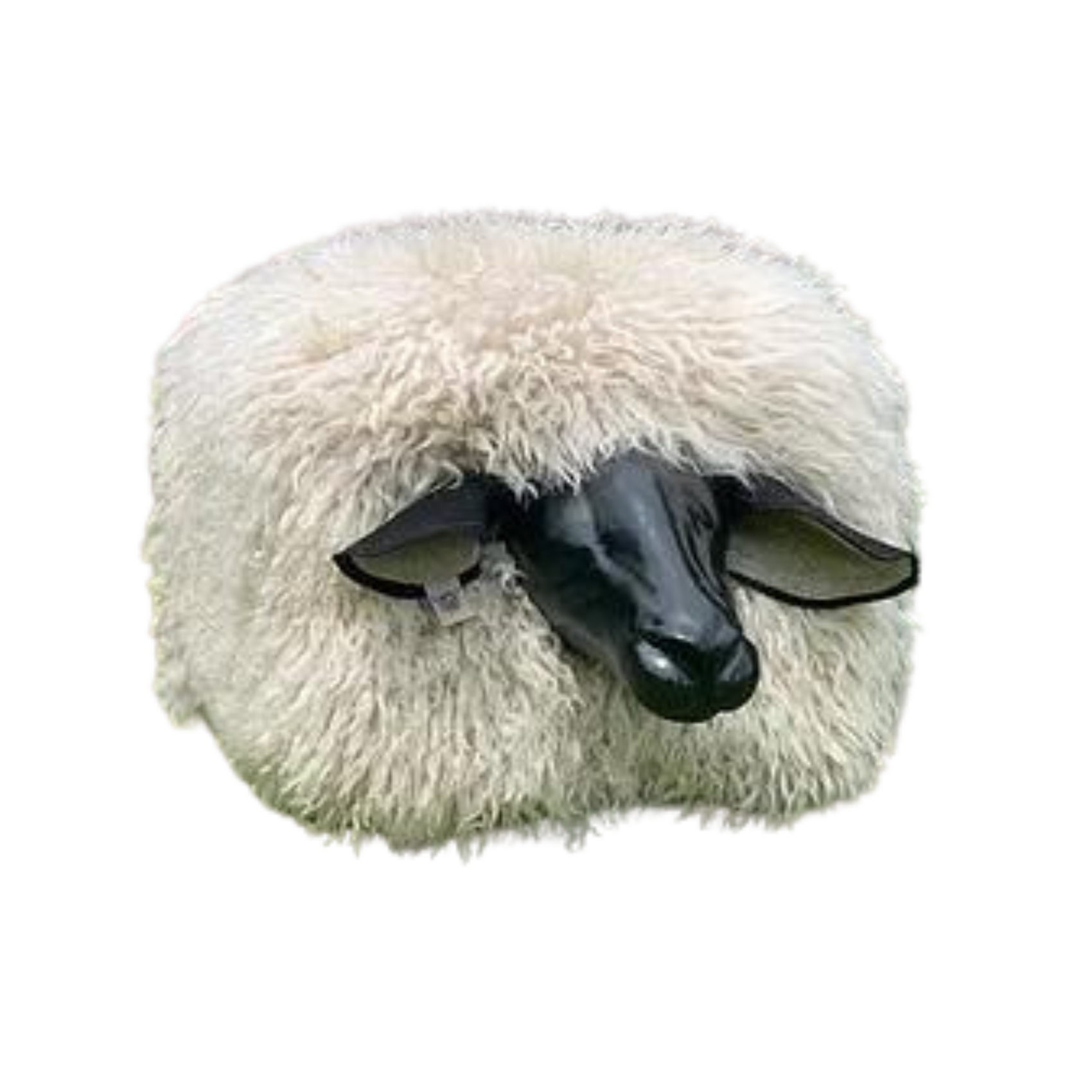 Sheep Footstool | Curly 'Oyster' Black Nose