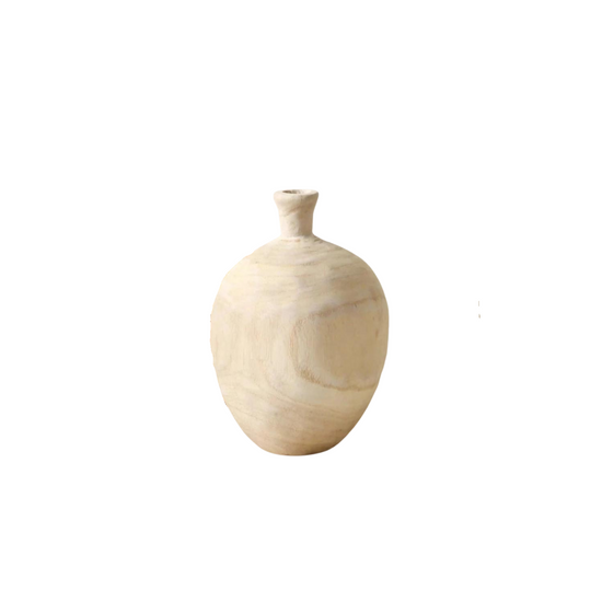 Paulownia Wood Vase | Small Natural