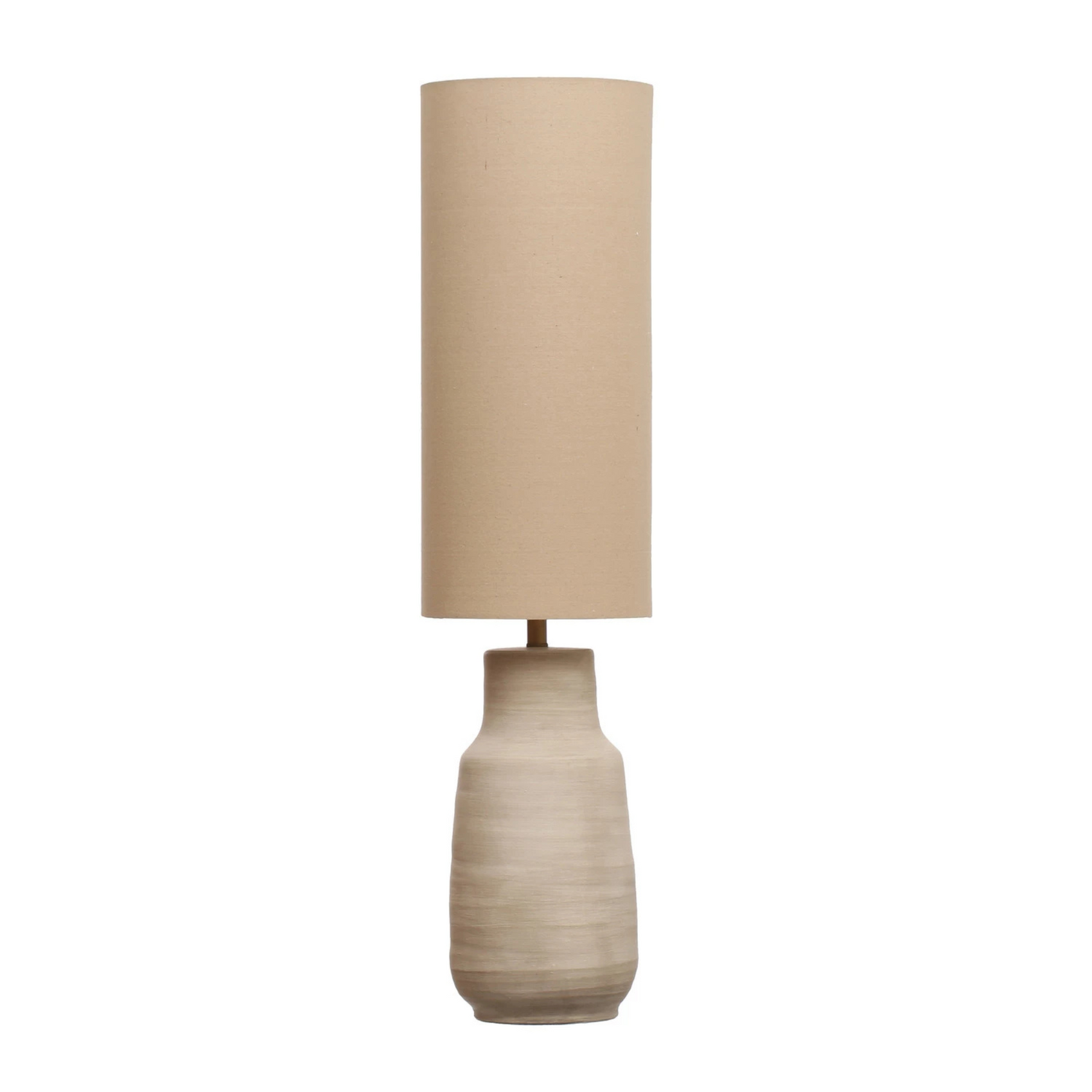 Ceramic Floor Lamp | Linen Shade