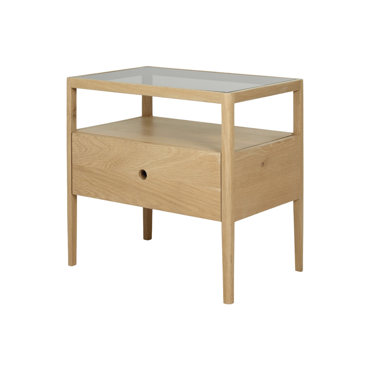 Spindle bedside table | Oak