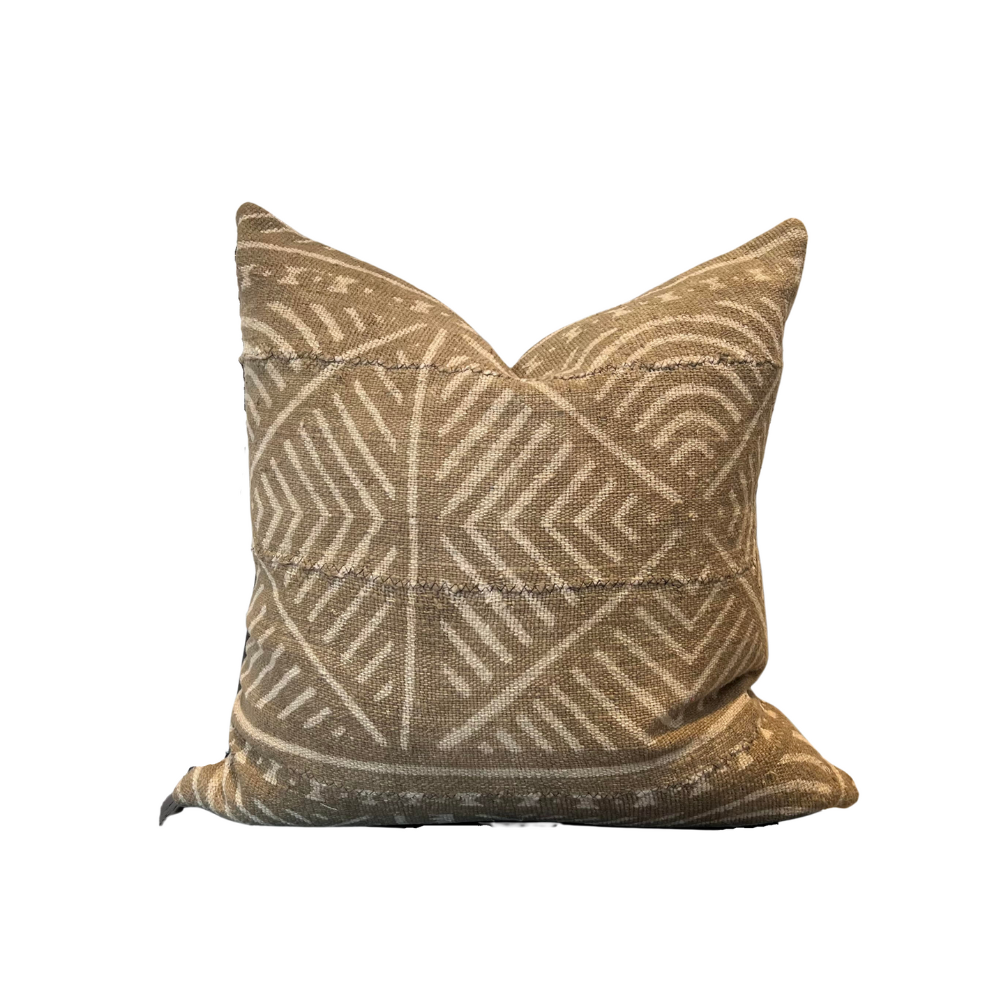 Square Antique Mudcloth Pillow | Soundwaves