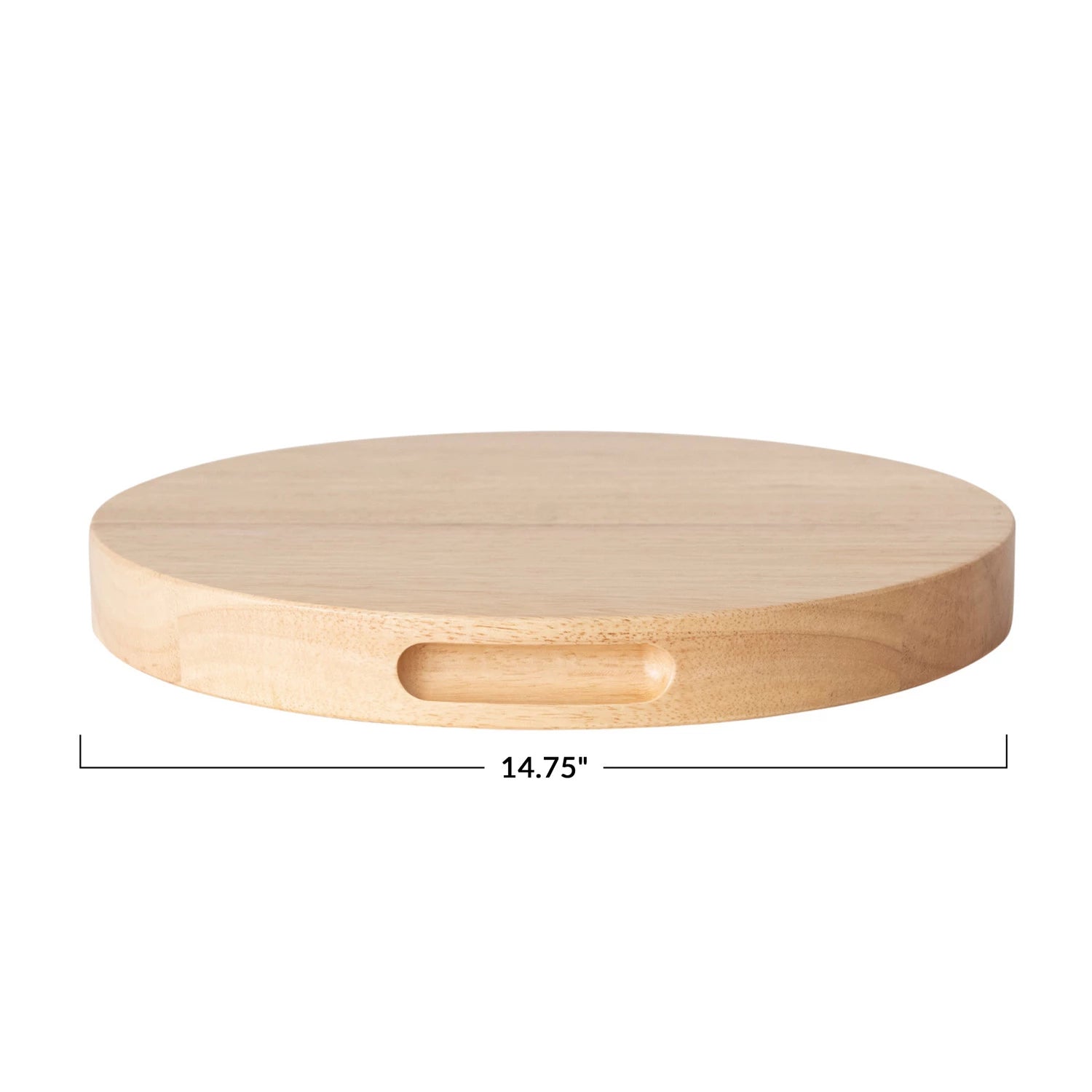 Rubberwood Cheese Board with Handles | Natural