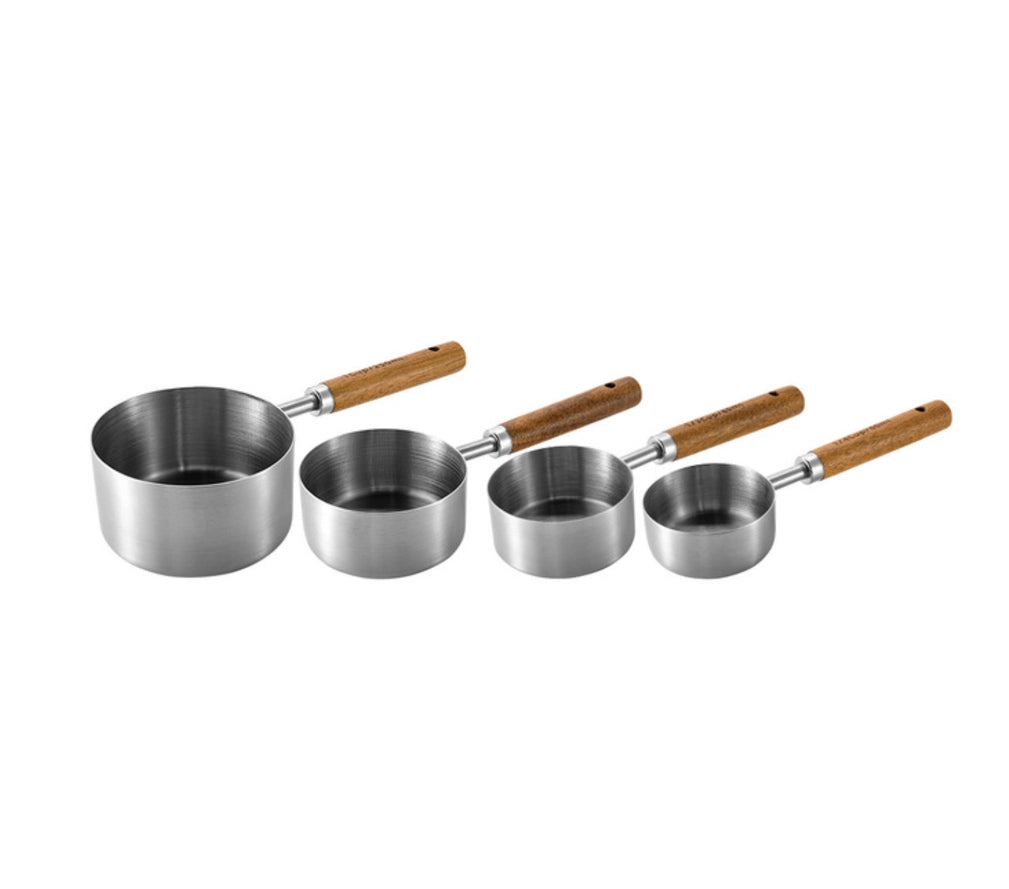 Silver Stainless Steel Measuring Cups