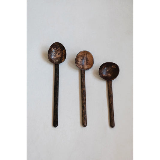 Coconut Shell Spoon with Mango Wood Handle | Assorted Sizes