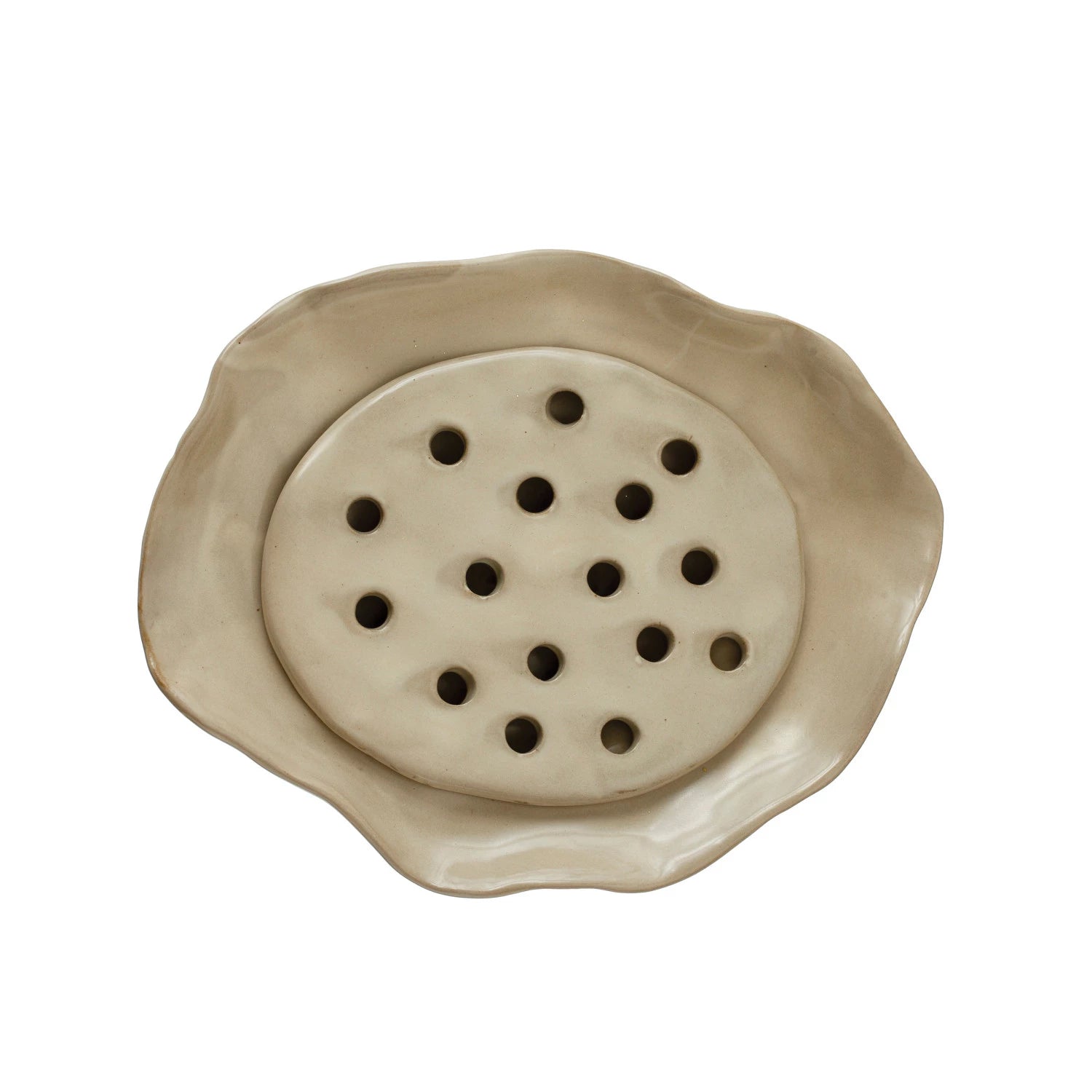 Stoneware Soap Dish With Removable Tray
