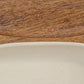 1 Quart Stoneware Serving Dish/Casserole Baker w/ Mango Wood Base