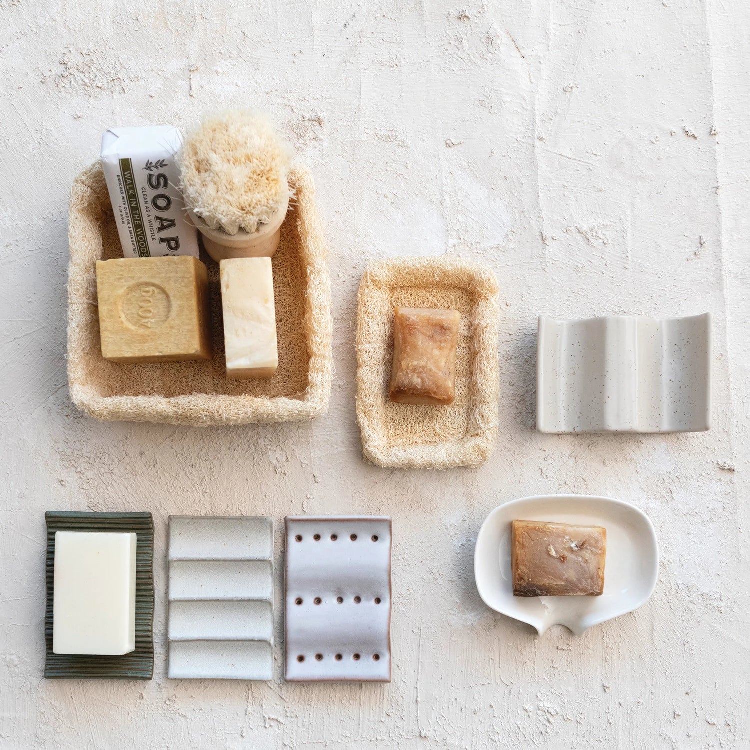 Loofah Container | Natural
