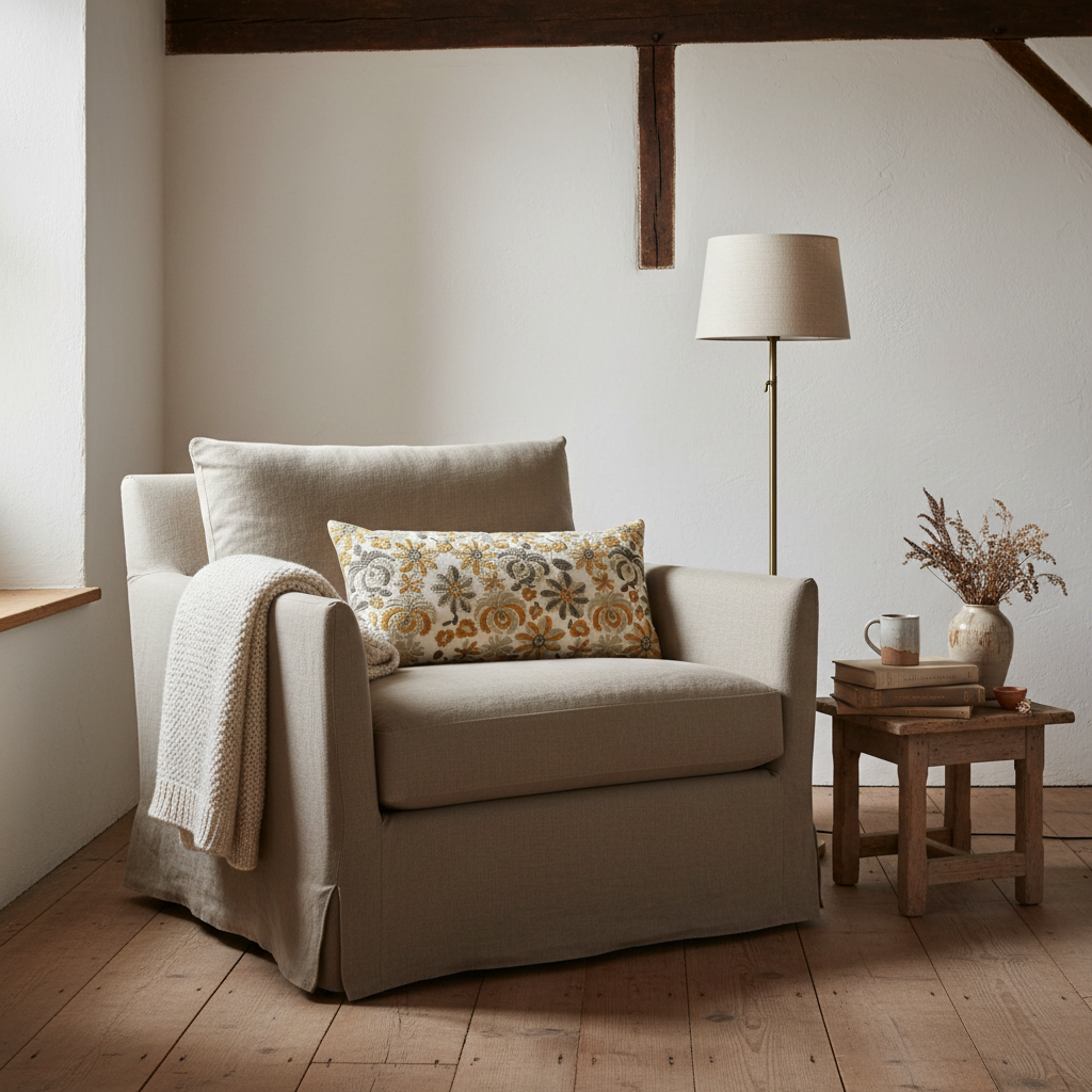 Embroidered Lumbar Pillow | Multi Colour Floral