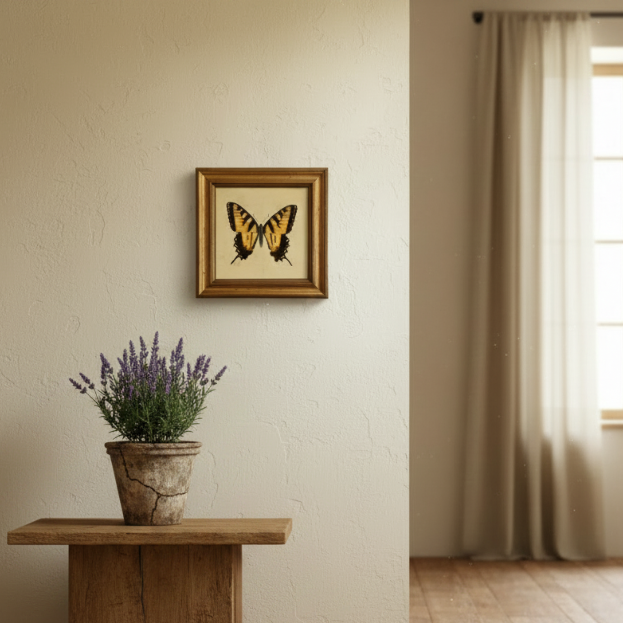 Tiger Swallowtail Butterfly Vintage Style Illustration Print