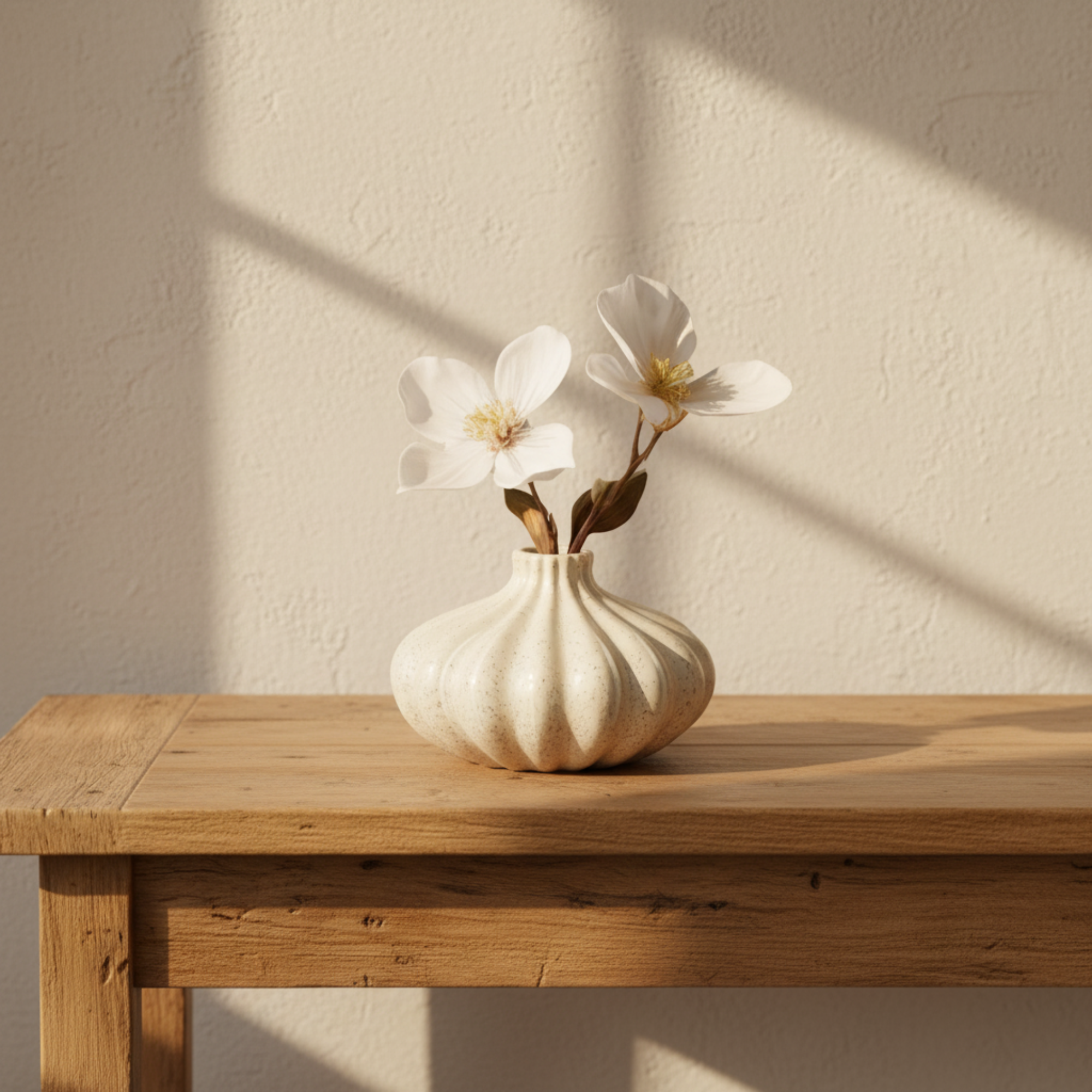 Allium Gourd | Reactive White Glaze Ceramic Vase