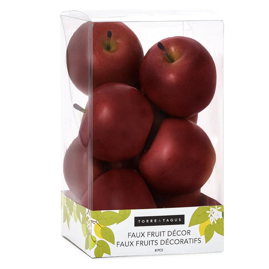 8 Piece Faux Fruit Set | Red Apples